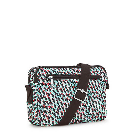 Kipling Abanu Medium Printed Crossbody Bags Black / Multicolor | KHNOG4659