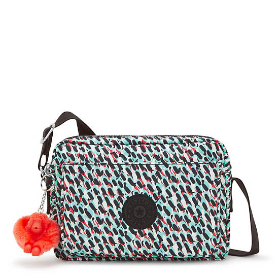 Kipling Abanu Medium Printed Crossbody Bags Black / Multicolor | KHNOG4659