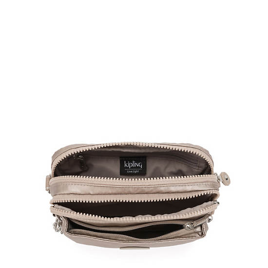 Kipling Abanu Multi Metallic Convertible Crossbody Bags Metal | UJCLX2073