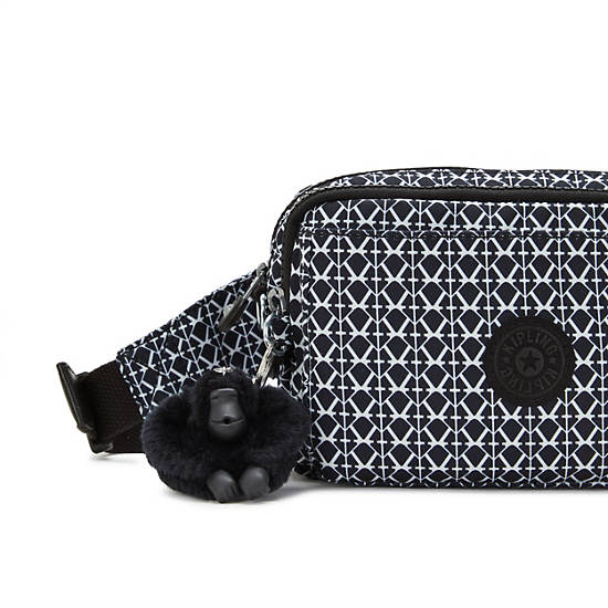 Kipling Abanu Multi Printed Convertible Crossbody Bags Black / White | TWNDI8914