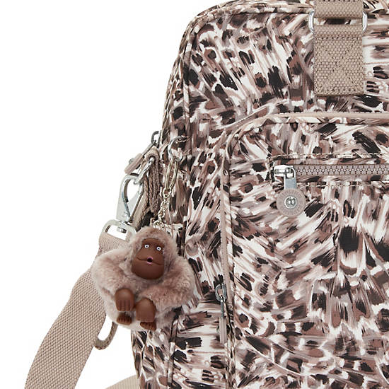 Kipling Alanna Printed Diaper Handbag Leopard | XRQYA1283