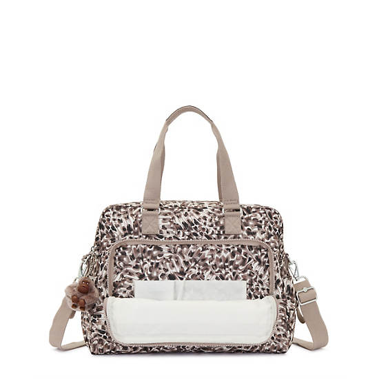 Kipling Alanna Printed Diaper Handbag Leopard | XRQYA1283