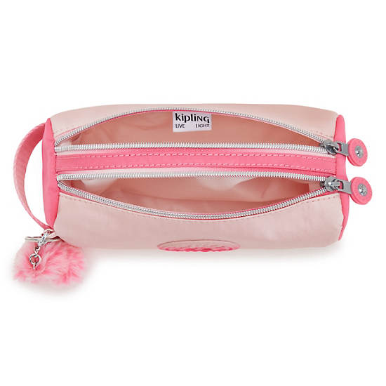 Kipling Allie Metallic Pencil Cases Pink | BPSFV4592