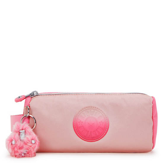 Kipling Allie Metallic Pencil Cases Pink | BPSFV4592