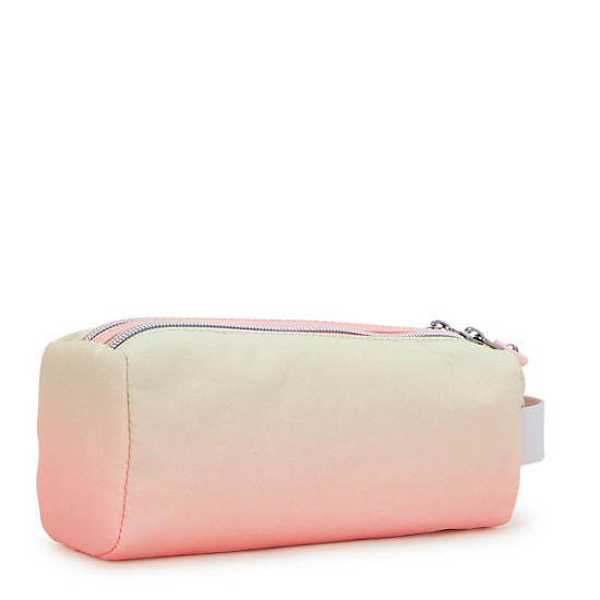 Kipling Allie Printed Pencil Cases Yellow / Pink | TJPRE0628