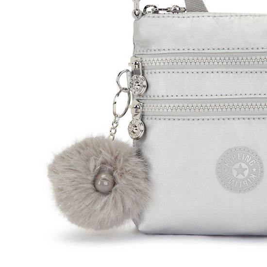 Kipling Alvar Extra Small Metallic Mini Bags Platinum | XVBNI7980