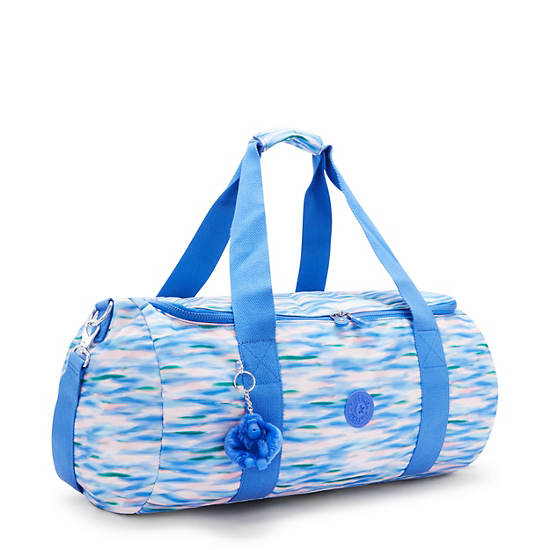 Kipling Argus Small Printed Duffle Bags Blue | NTUCK1835