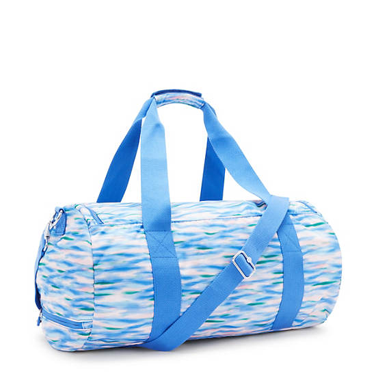 Kipling Argus Small Printed Duffle Bags Blue | NTUCK1835