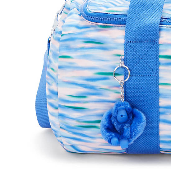 Kipling Argus Small Printed Duffle Bags Blue | NTUCK1835