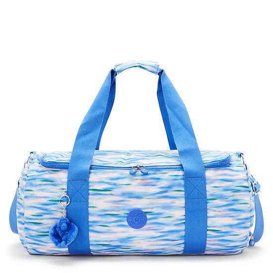 Kipling Argus Small Printed Duffle Bags Blue | NTUCK1835