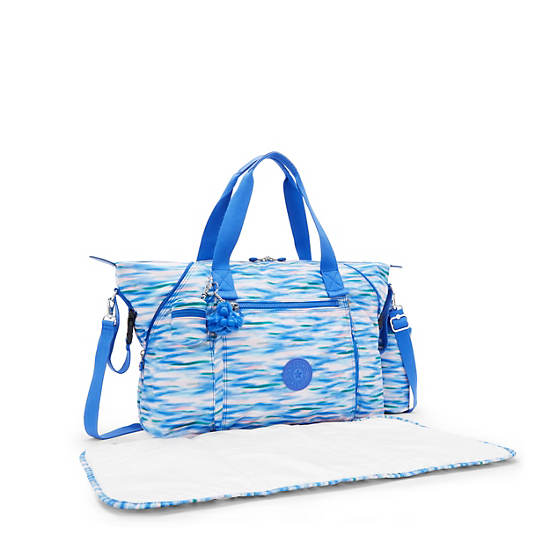 Kipling Art Medium Baby Printed Diaper Handbag Blue | FRULT5641