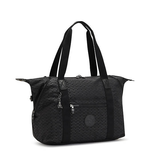 Kipling Art Medium Printed Tote Bags Black | CMWYL4910