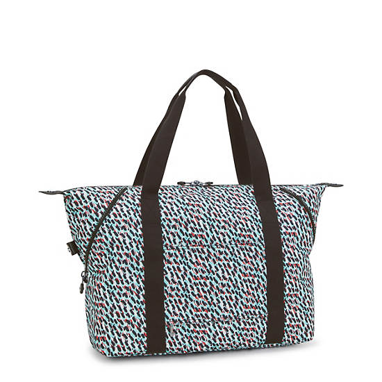 Kipling Art Medium Printed Tote Bags Black / Multicolor | TWYLA7805