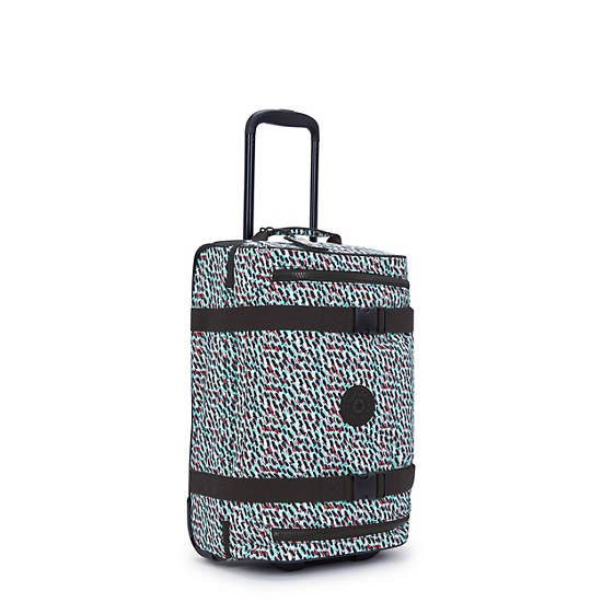 Kipling Aviana Small Printed Rolling Carry-on Duffle Bags Black / Multicolor | HXOCW9752