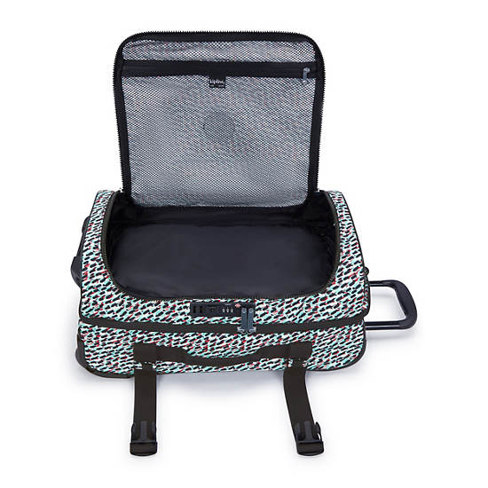 Kipling Aviana Small Printed Rolling Carry-on Duffle Bags Black / Multicolor | HXOCW9752