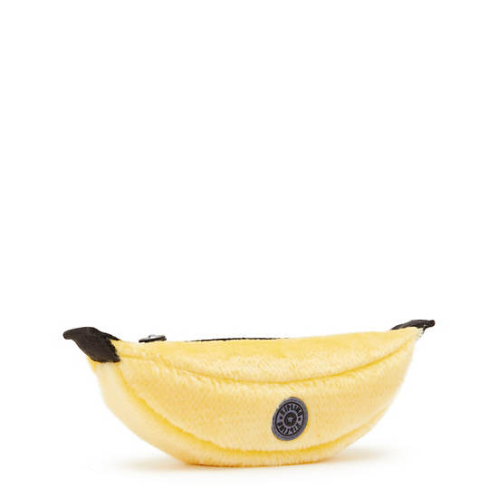 Kipling Banana Furry Pencil Case Minions Yellow / Black | JIWHE6738