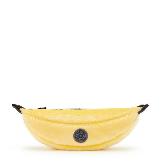 Kipling Banana Furry Pencil Case Minions Yellow / Black | JIWHE6738