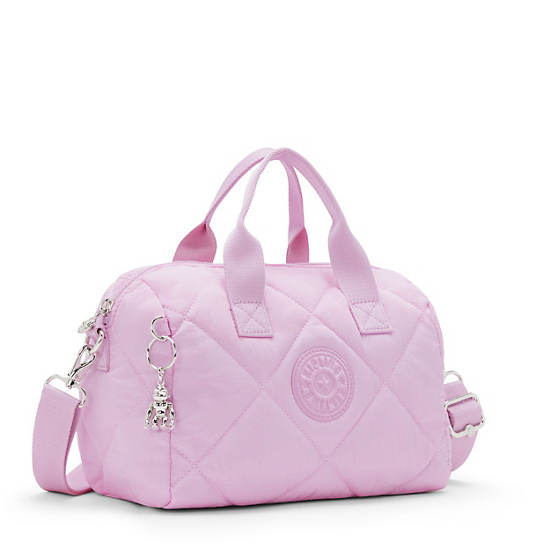 Kipling Bina Medium Quilted Shoulder Bags Pink | AGKRV1870