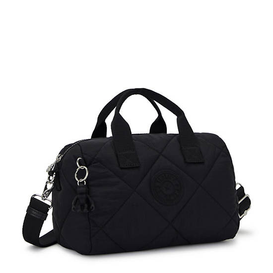 Kipling Bina Medium Quilted Shoulder Bags Black | CQWKB8791