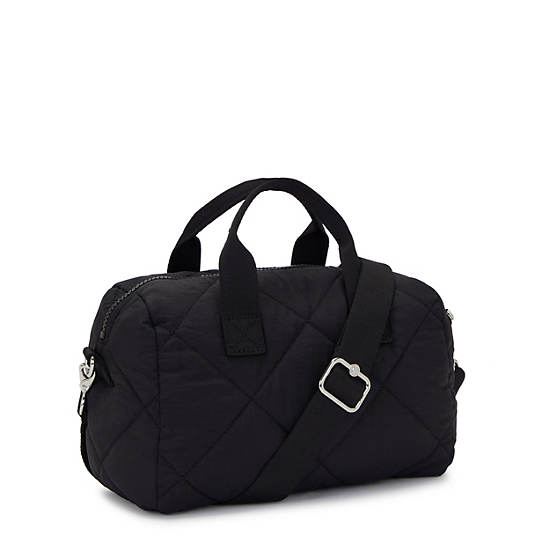 Kipling Bina Medium Quilted Shoulder Bags Black | CQWKB8791