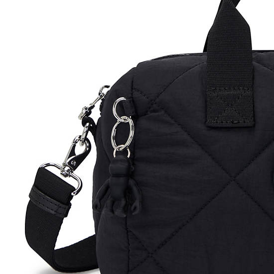 Kipling Bina Medium Quilted Shoulder Bags Black | CQWKB8791