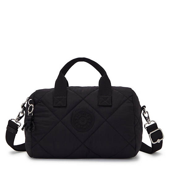 Kipling Bina Medium Quilted Shoulder Bags Black | CQWKB8791