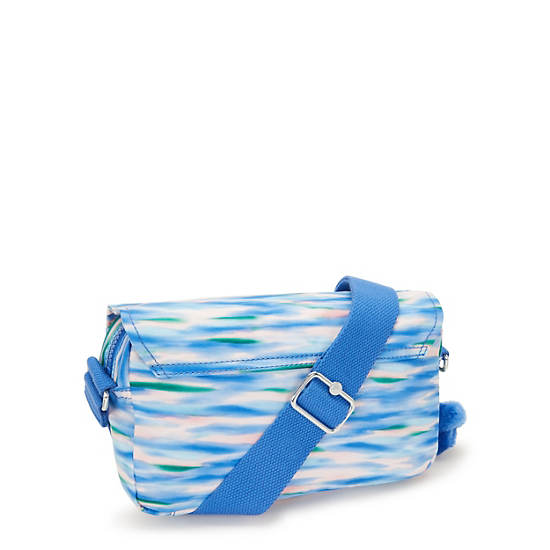 Kipling Chilly Up Printed Crossbody Bags Blue | MWCVZ9658