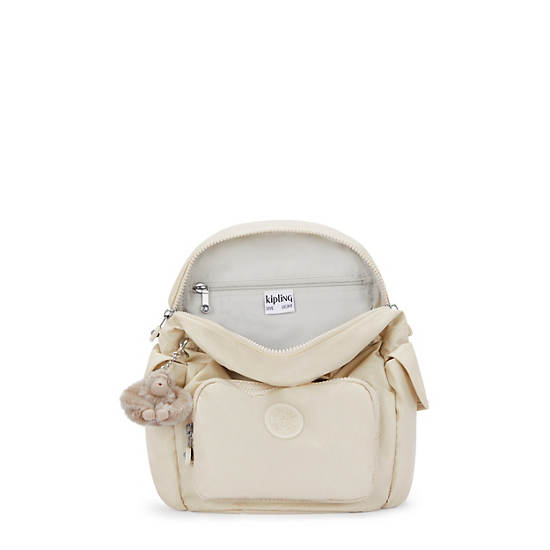 Kipling City Pack Metallic Mini Backpack Beige | AYUHS3468