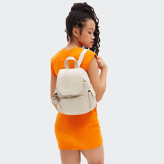 Kipling City Pack Metallic Mini Backpack Beige | AYUHS3468