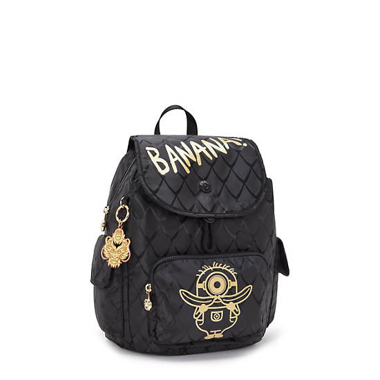 Kipling City Pack Ons Small Backpack Black / Gold | HOTVF3415