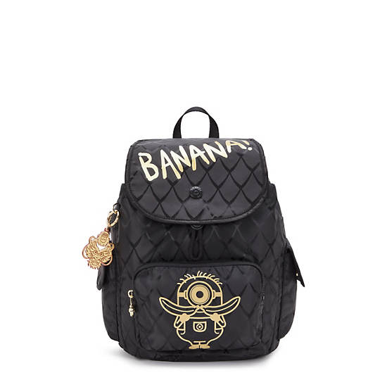 Kipling City Pack Ons Small Backpack Black / Gold | HOTVF3415