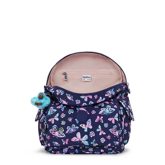 Kipling City Pack Printed Backpack Navy / Multicolor | ASZPM6943