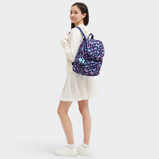 Kipling City Pack Printed Backpack Navy / Multicolor | ASZPM6943