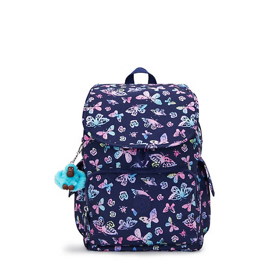 Kipling City Pack Printed Backpack Navy / Multicolor | ASZPM6943