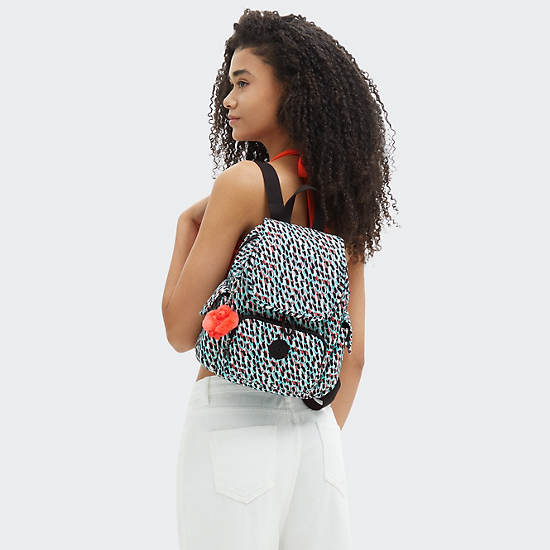 Kipling City Pack Printed Mini Backpack Black / Multicolor | SRQDA1825