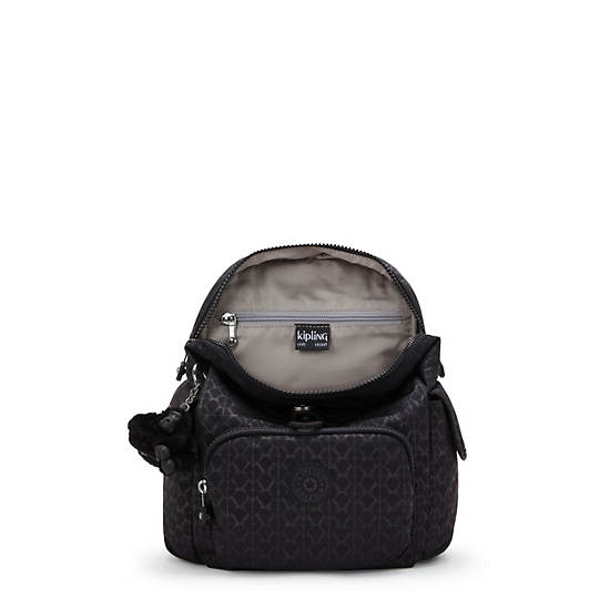 Kipling City Pack Printed Mini Backpack Black | KZQUN1395