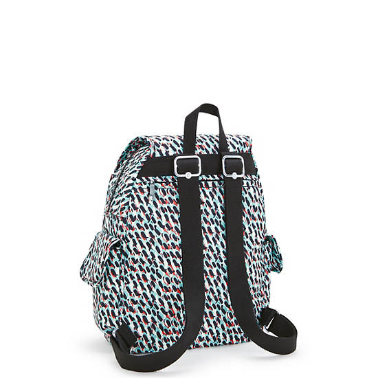 Kipling City Pack Printed Small Backpack Black / Multicolor | ASNET3875