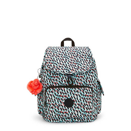 Kipling City Pack Printed Small Backpack Black / Multicolor | ASNET3875