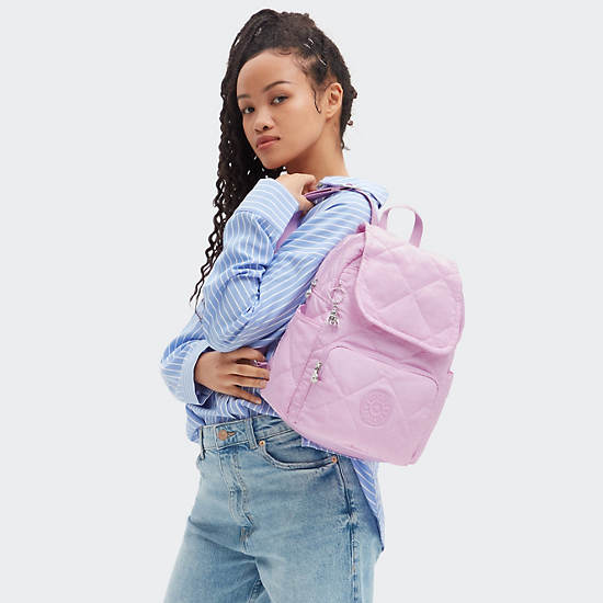 Kipling City Pack Quilted Small Backpack Pink | UFTMH2809