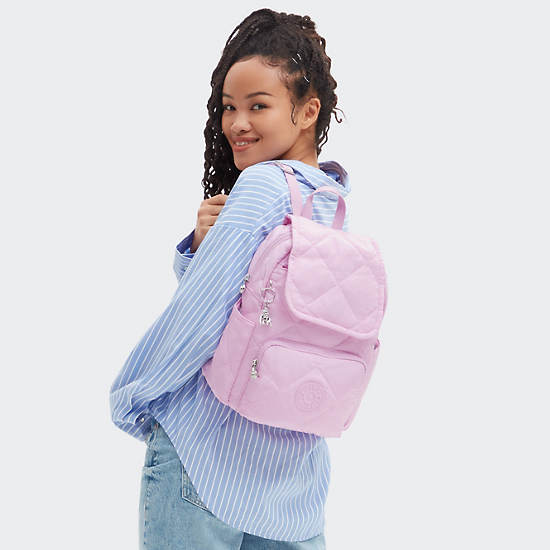 Kipling City Pack Quilted Small Backpack Pink | UFTMH2809