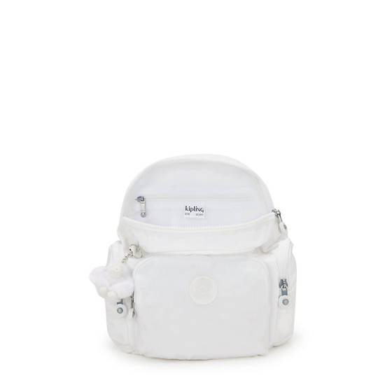 Kipling City Zip Mini Backpack White | EQRAO6831