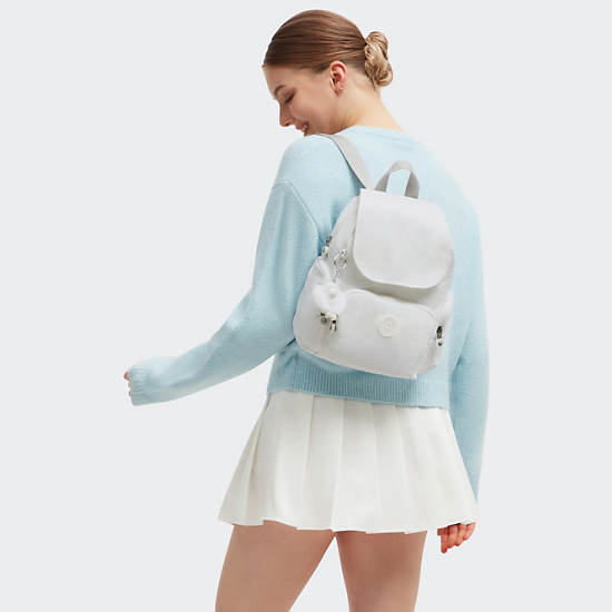 Kipling City Zip Mini Backpack White | EQRAO6831