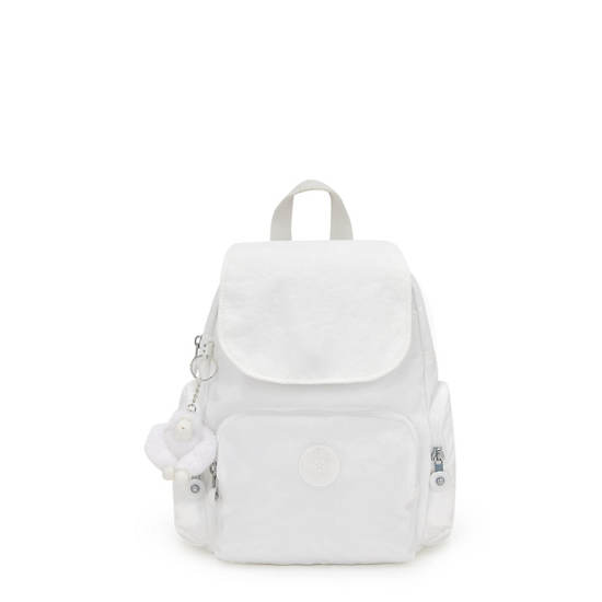 Kipling City Zip Mini Backpack White | EQRAO6831