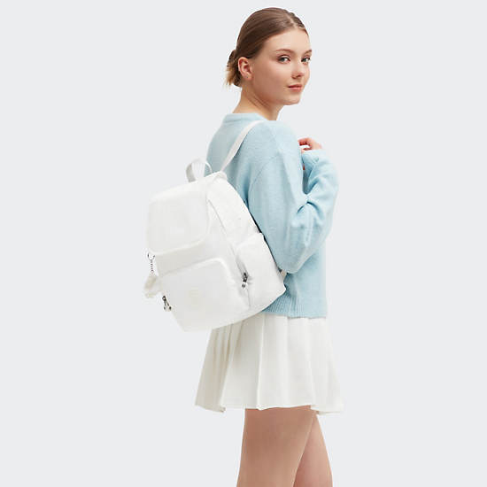 Kipling City Zip Small Backpack White | DHBGV9278