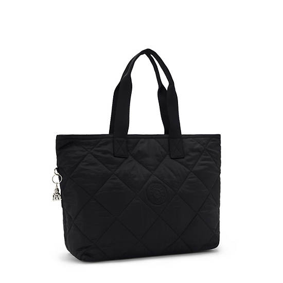 Kipling Colissa Quilted Tote Bags Black | TMJDZ3127