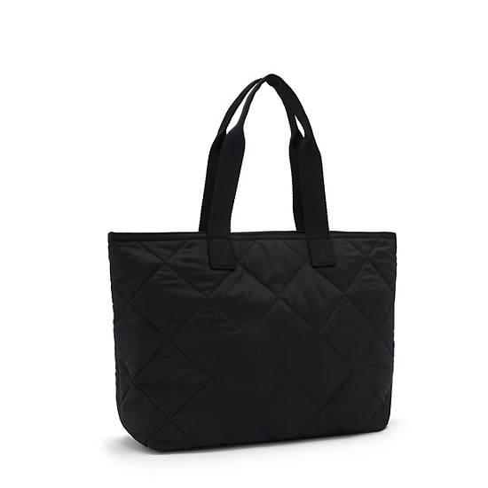 Kipling Colissa Quilted Tote Bags Black | TMJDZ3127