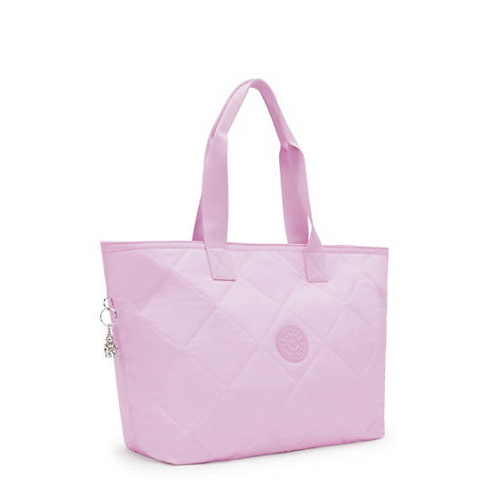 Kipling Colissa Quilted Tote Bags Pink | NWVQT2914