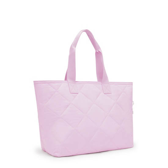 Kipling Colissa Quilted Tote Bags Pink | NWVQT2914