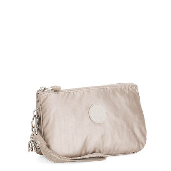 Kipling Creativity Extra Large Metallic Wristlet Wallets Metal | FNGWQ1098