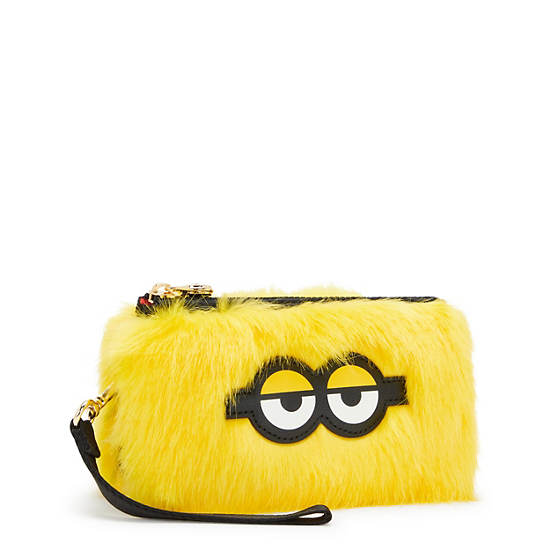 Kipling Creativity Large Furry Pouch Minions Yellow / Black / White | OPDIT7812